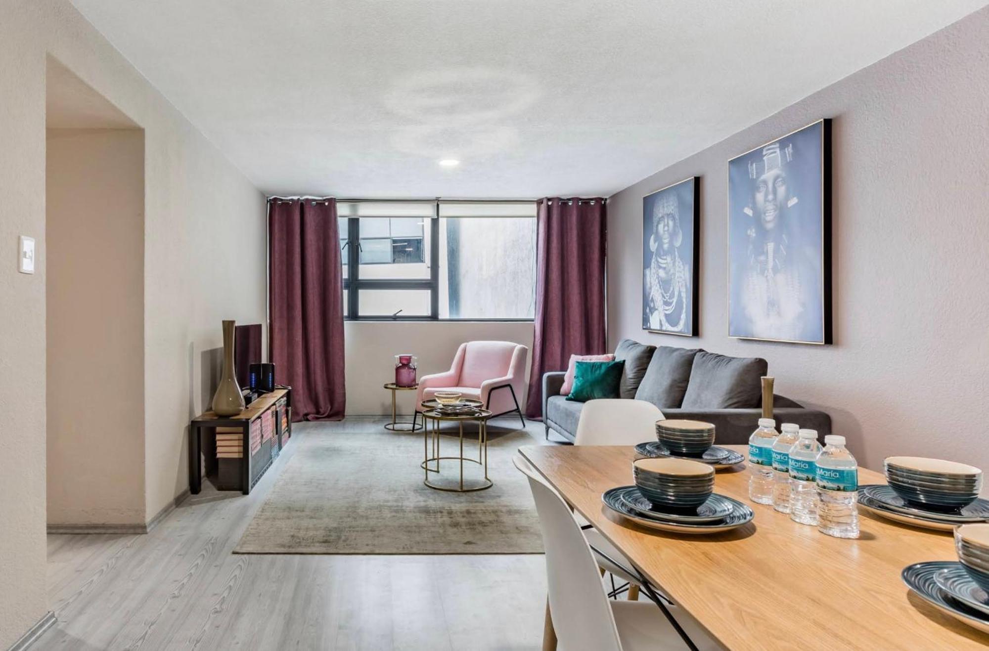 Cozy Roma Norte Flat - Parking- Wifi - Sleeps 6 Città del Messico Esterno foto
